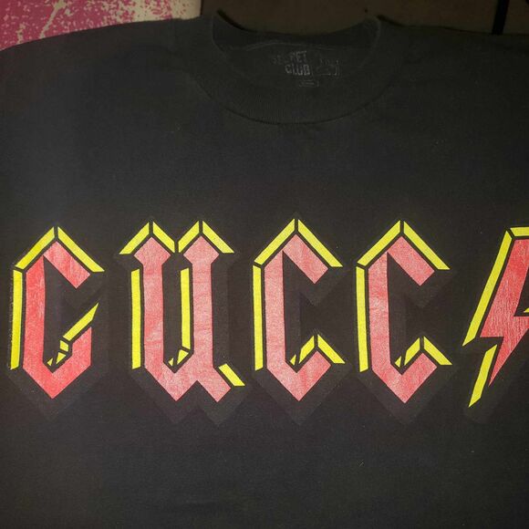 SECRET CLUB CUCCI Black T Shirt Size Medium - Picture 3 of 5